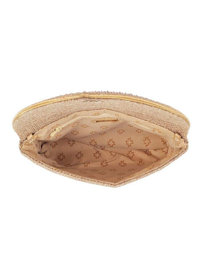 Metro Womens Synthetic Antic Gold Clutch (One Size) - Image 2